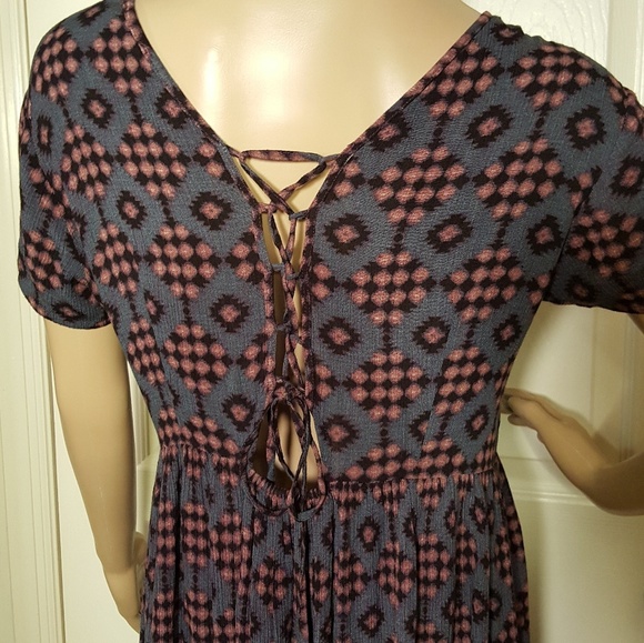 UO Pins & Needles Lace-up Back Babydoll Dress - Picture 5 of 8